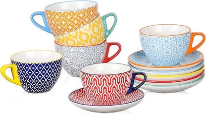 Selamica Ceramic 8 oz Cappuccino Cup Set by Selamica