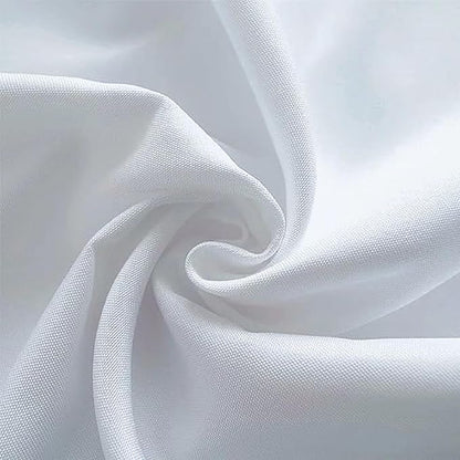 10 Pack White Table Cloth 60 x 102 Inch Polyester tablecloths for 6 FT Rectangle Tables, Stain and Wrinkle Resistant Washable Fabric White Table Covers for Parties