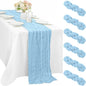 6 Pcs Baby Blue Cheesecloth Table Runner 10FT Runner by Sunnyline
