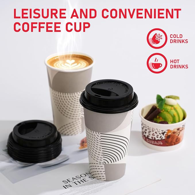 16 oz Disposable Paper Coffee Cups - Image 4