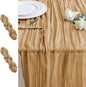Cheesecloth Table Runner 10FT 2Pcs Khaki Boho Gauze Rustic Sheer Runners | by Xiomot