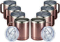 MEWAY 12oz Coffee Mug With Handle 8 Pack Bulk, Stainless Steel Insulated Travel by MEWAY