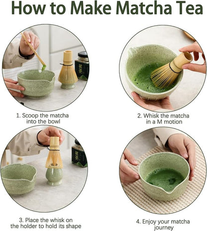 Ochcahser Matcha Set, 17 OZ Matcha Bowl, Matcha Kit - Image 6