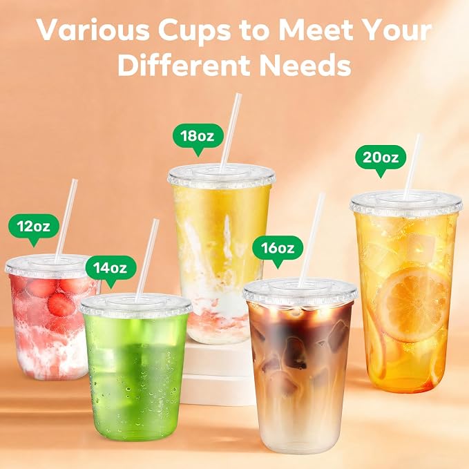 100 Pack 12 oz Plastic Cups - Image 8