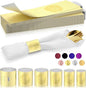 Christmas Napkin Rings Set of 200, 2 Colors in 1, Reusable Adjustable Napkin Bands for Holiday Parties, Wedding, Thanksgiving Table Decor, Waterproof Tear-Proof (Gold) Great Gift Idea