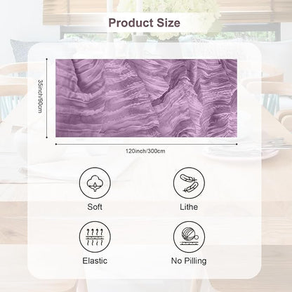 1 Pack Lilac Cheesecloth Table Runner 35x120 Inch 10Ft Rustic Gauze Cheese - Image 4