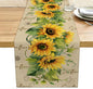 Summer Sunflowers Table Runner, Seasonal Spring Summer Flowe Table Runners | by Unknown
