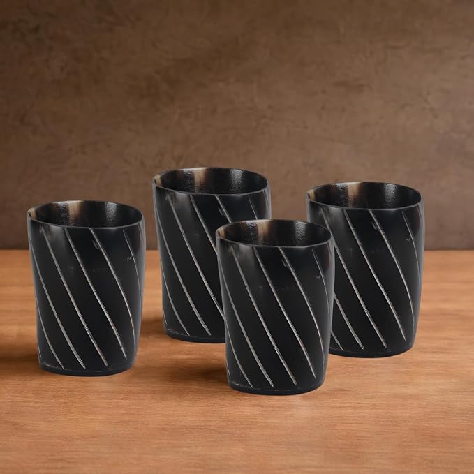 Handicrafts Home Viking Horn Shot Glasses Set of 8, Handmade Natural Ox Horn - Image 5