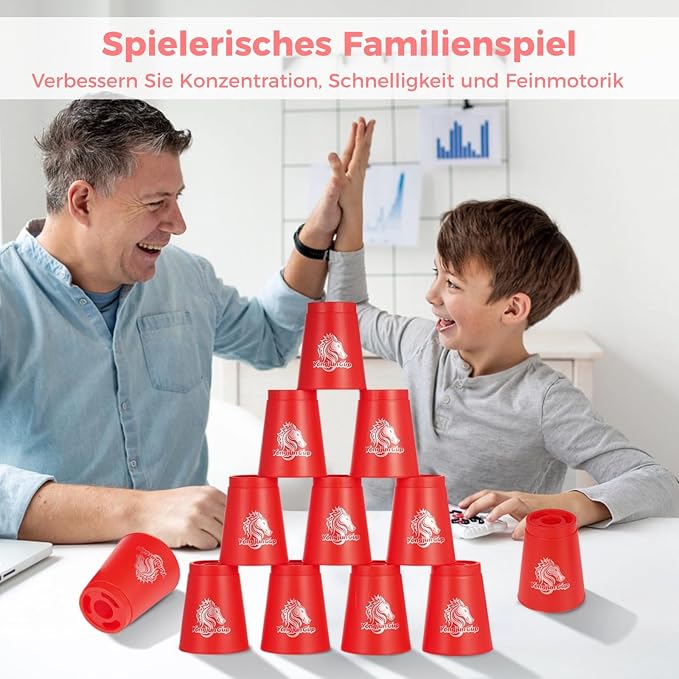 yeesport 24 Sport Stacking Cups Blue/Red Training Set - Image 4