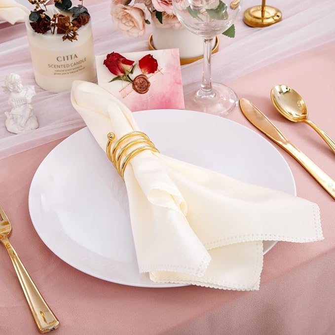 100pcs White Plastic Plates - Image 3