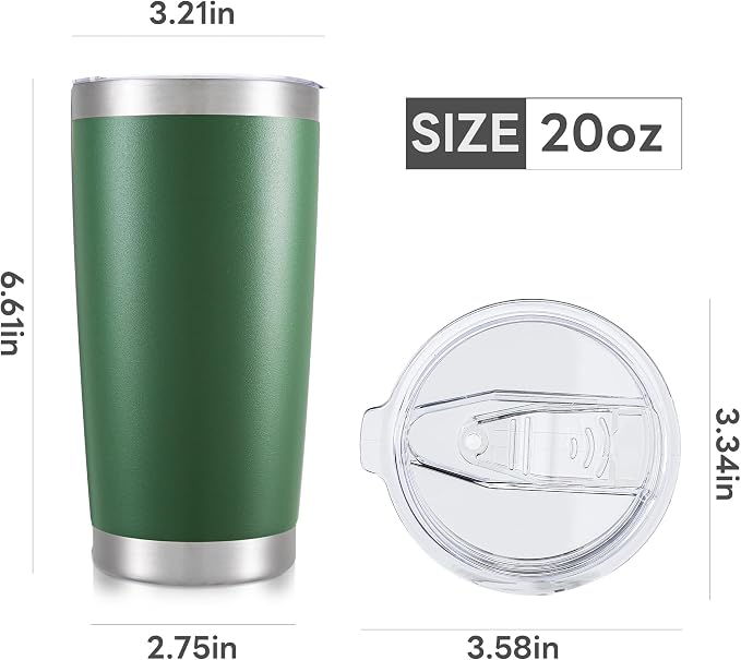 20 oz Tumbler with Lid Stainless Steel Insulated Tumblers Bulk Cups Mug | - Image 7