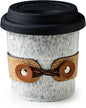 Coffee Mug with Lid, Reusable Coffee Cups by Cormomu