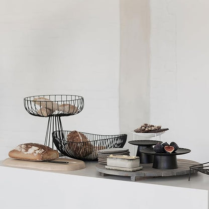Serax Home Decor Fruit Bowl | Metal sculptures interior accessories by Antonino Sciortino | Oval Iron Kitchen Basket | Modern House Decor or Kitchen Storage for Counter and Table