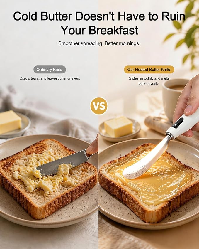 Heated Butter Knife Rechargeable, Electric Butter Spreader - Image 2