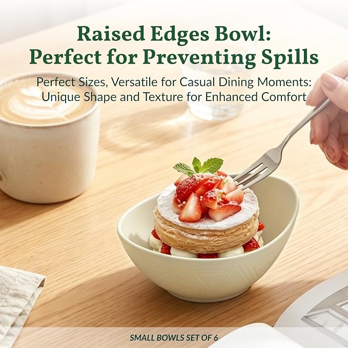 Wheat Straw Small Bowls Dessert Bowls Set of 6 Unbreakable Ice Cream Bowls - Image 7