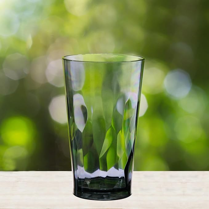 JGIRL Unbreakable Plastic Drinking Glasses, 16 Ounces | 16 oz plastic Tumbler - Image 4