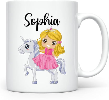 Personalized Mug for Kids, Girls | Customized Hot Chocolate, Coffee & Tea Cup | by Homebee