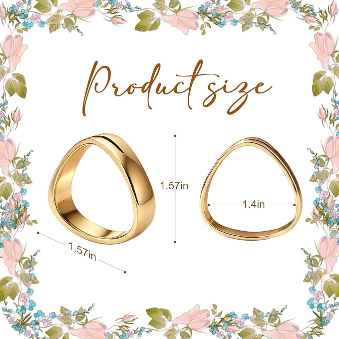 Gold Triangle Napkin Rings Set of 4 - Image 6