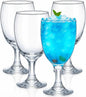 Patelai Set of 4 Water Goblet, 16 oz Clear Drinking Glasses Bulk Dishwasher Safe by Patelai