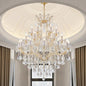 Large Gold Chandelier Light Fixtures - 24 Lights, 3 Layers Modern Crystal Chandeliers for Lobby, Foyer, Entrance Hall, Staircase
