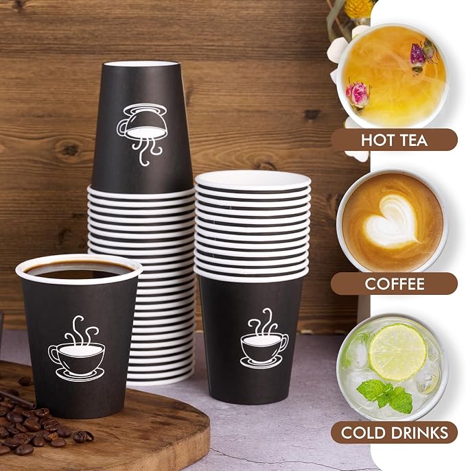 TV TOPVALUE 8 oz Paper Coffee Cups, Drink Dispensers - Image 4