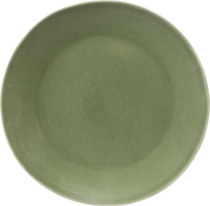 Bloomhouse - Two Time Oprah's Favorite Things Winner - Montecito Breeze 16 Piece (Service for 4) Double Plates and Bowls Stoneware Reactive Glaze Dinnerware Set - Cyprus Green
