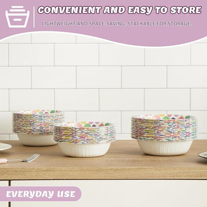 30 Pack Paper Bowls, 16 Oz Disposable Soup Bowl, Heavy Duty Printed Disposable - Image 6