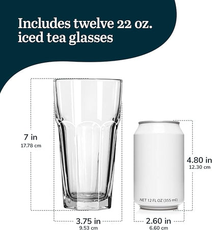 Libbey Gibraltar DuraTuff Drinking Glass Drinking Cup Set, Iconic Heavy Base - Image 3