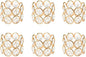 Crystal Metal Napkin Rings Set, Elegant Wedding/Party Table Decor, Shiny Holiday Dinner Accessories Bulk, Bridal Shower Gift, Anniversary, Christmas, Home Decor Essentials (Gold, 6-Pcs)