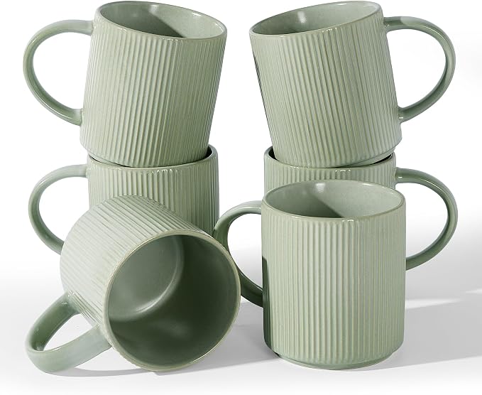 famiware Coffee Mug Set for 6, Star 16 oz Catering Mugs Cup Set by Famiware