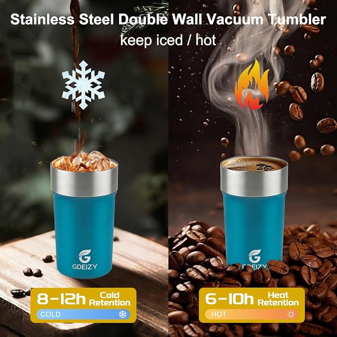17oz Insulated Travel Coffee Mug, Stainless Steel Cup - Image 3