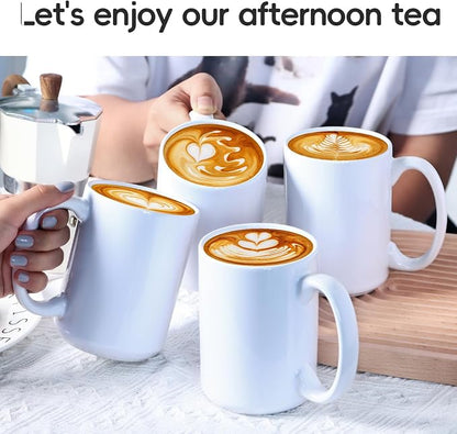 16 OZ Coffee Mugs, Classic Blank Ceramic Cup - Image 2