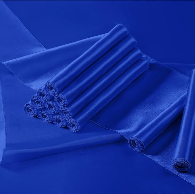 Manyshofu Royal Blue Satin Table Runner 12x108 - Image 7