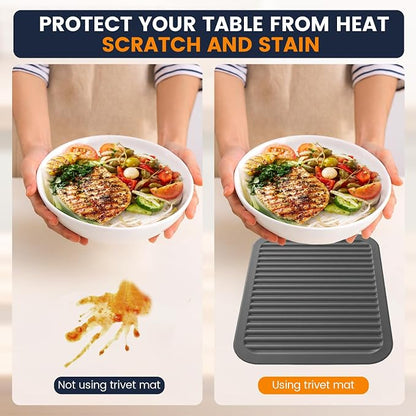 Silicone Trivet Mats 2 Heat Resistant Pot Holders Multipurpose Non-Slip Hot Pads - Image 5