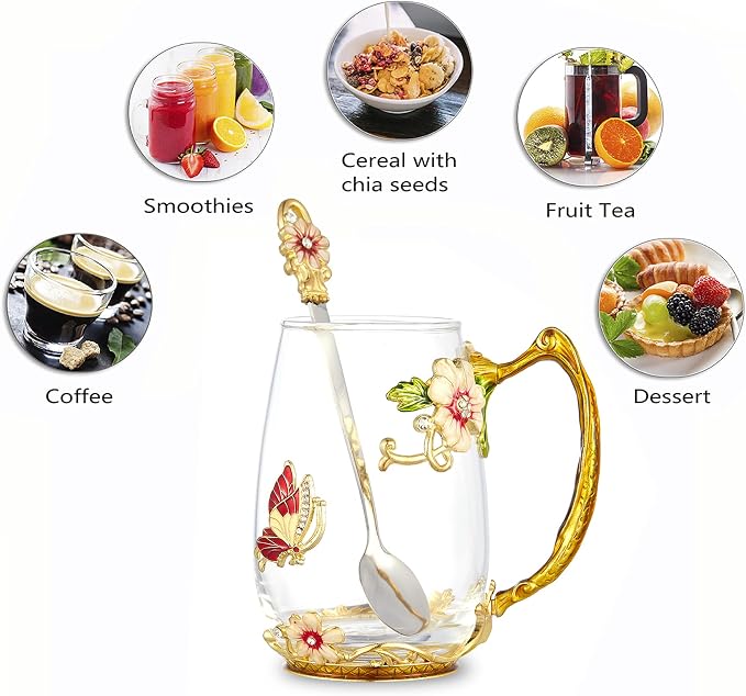 Flower Tea Cup, Gift Box for Her Mom Wife Grandma Girls Friends Valentines - Image 5