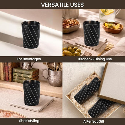 Handicrafts Home Viking Horn Shot Glasses Set of 12, Rustic Viking Drinkware - Image 4