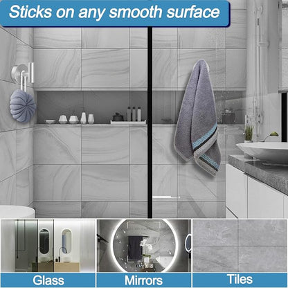 Suction Cup Hooks for Shower, No Drill Towel Hooks for Bathrooms | Shower Hooks - Image 4