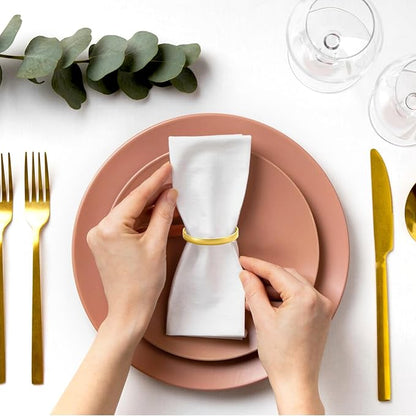 Gold Napkin Rings Bulk 100 Pack, Metal Napkin Rings - Image 3