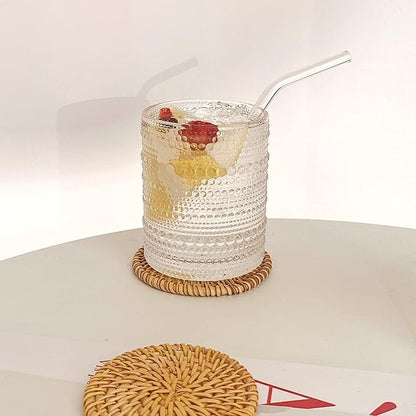 ZOOFOX Set of 6 Romantic Water Glasses, 12 oz Hobnail Glasses Tumbler - Image 5