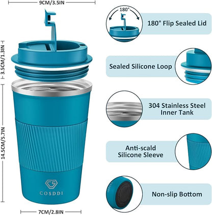 CS COSDDI Stainless Steel Travel Mug 12oz - Image 2