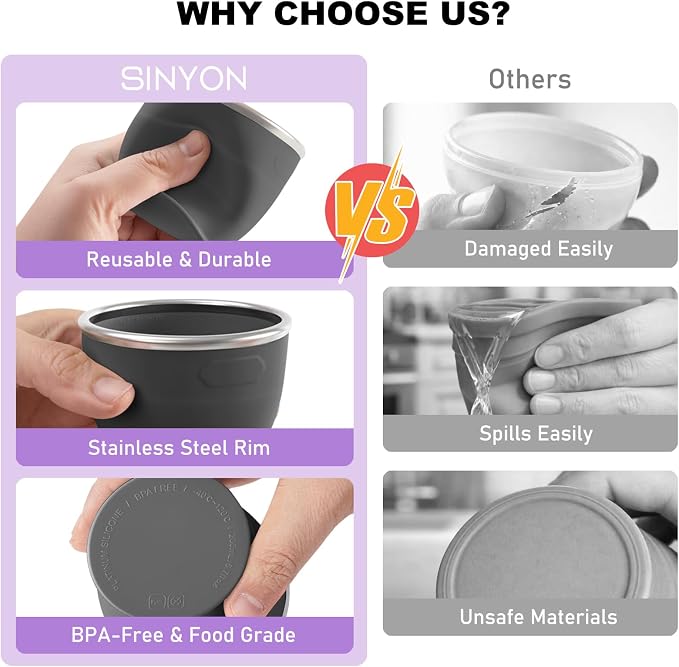 Collapsible Travel Cup, BPA-Free Reusable Water Cup | Lightweight Drinking Cups - Image 3