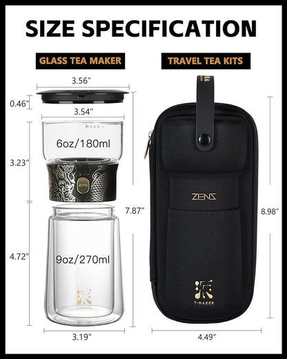 ZENS Glass Infuser Teapot, Cool One Touch Tea Maker - Image 5