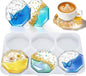 HeyClear Coaster Resin Molds Silicone, 6-Cavity Octagon Epoxy Resin Mold | by HeyClearResin