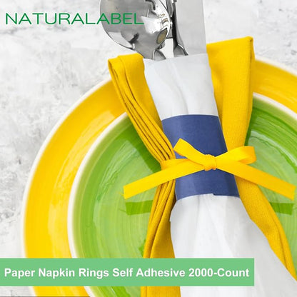 Self-Adhesive Napkin Bands, elegant table setting, - Image 3