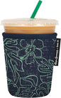 Sok It JavaSok Iced Coffee & Cold Soda Insulated Neoprene Cup Sleeve (Reyn Spooner Monstera Ink, Small: 16-20oz)