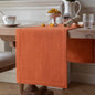 Burlap Style Farmhouse Table Runner, 14x36 Inches Harvest Pumpkin | Thick by ZEEMARTONLINE