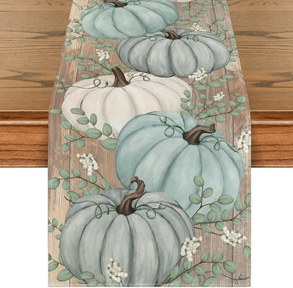 Artoid Mode 210 GSM Fall Table Runner 13x120 Inch Home Party Decor | Pumpkins by ArtoidMode