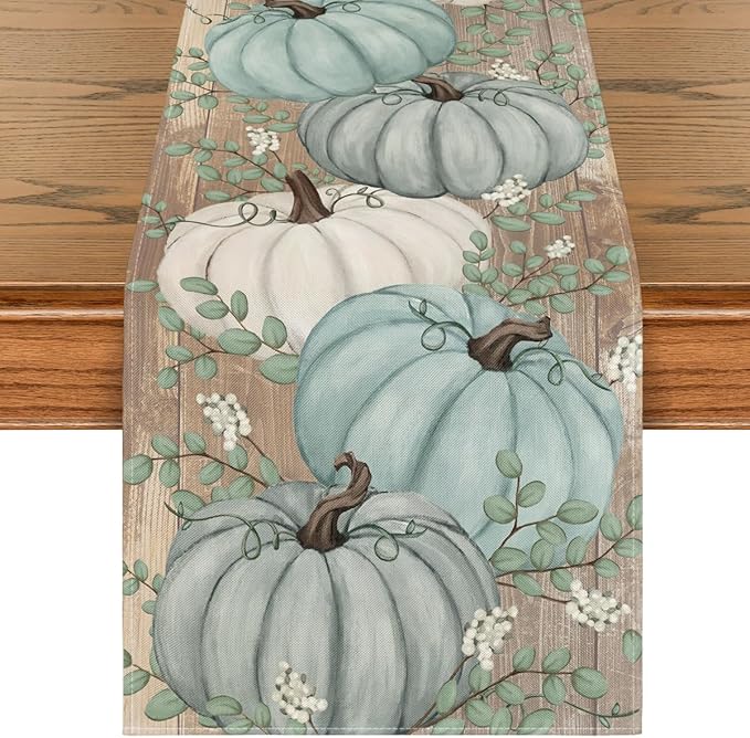 Artoid Mode 210 GSM Fall Table Runner 13x108 Inch Home Party Decor | Pumpkins by ArtoidMode