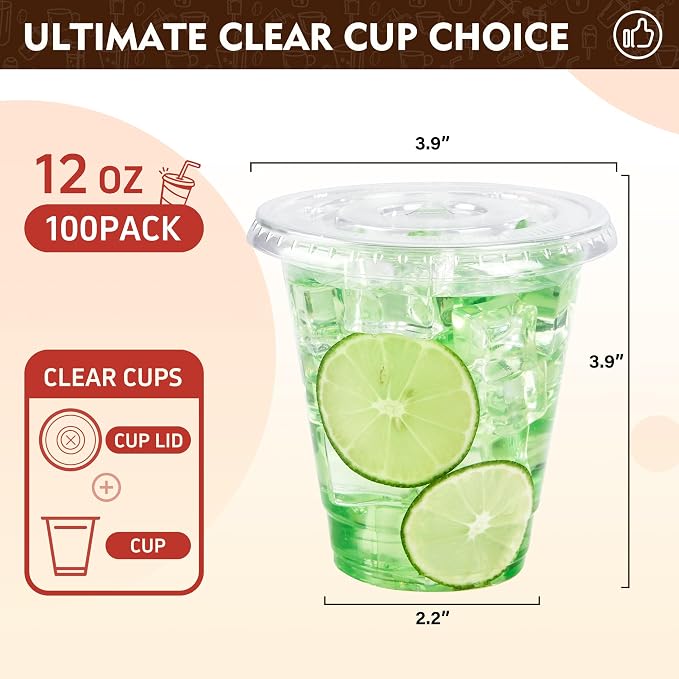 YEEHAW 12 oz. - 100 Pack Clear Plastic Cups - Image 2
