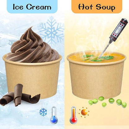 ESSENTIAL 50 Pcs 16oz Paper Ice Cream Cups - Image 4